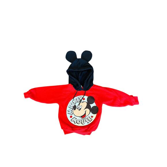 [Vintage] Disney by Jog Togs Mickey Mouse Hoodie w/ Ears - Size 3T - Picture 1 of 7